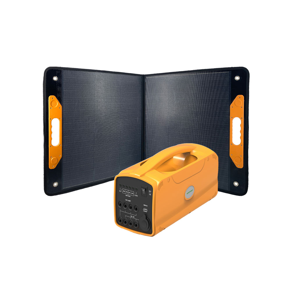 Banque d'alimentation solaire portable 12.8V32Ah DC à DC de haute qualité avec panneaux solaires ETFE